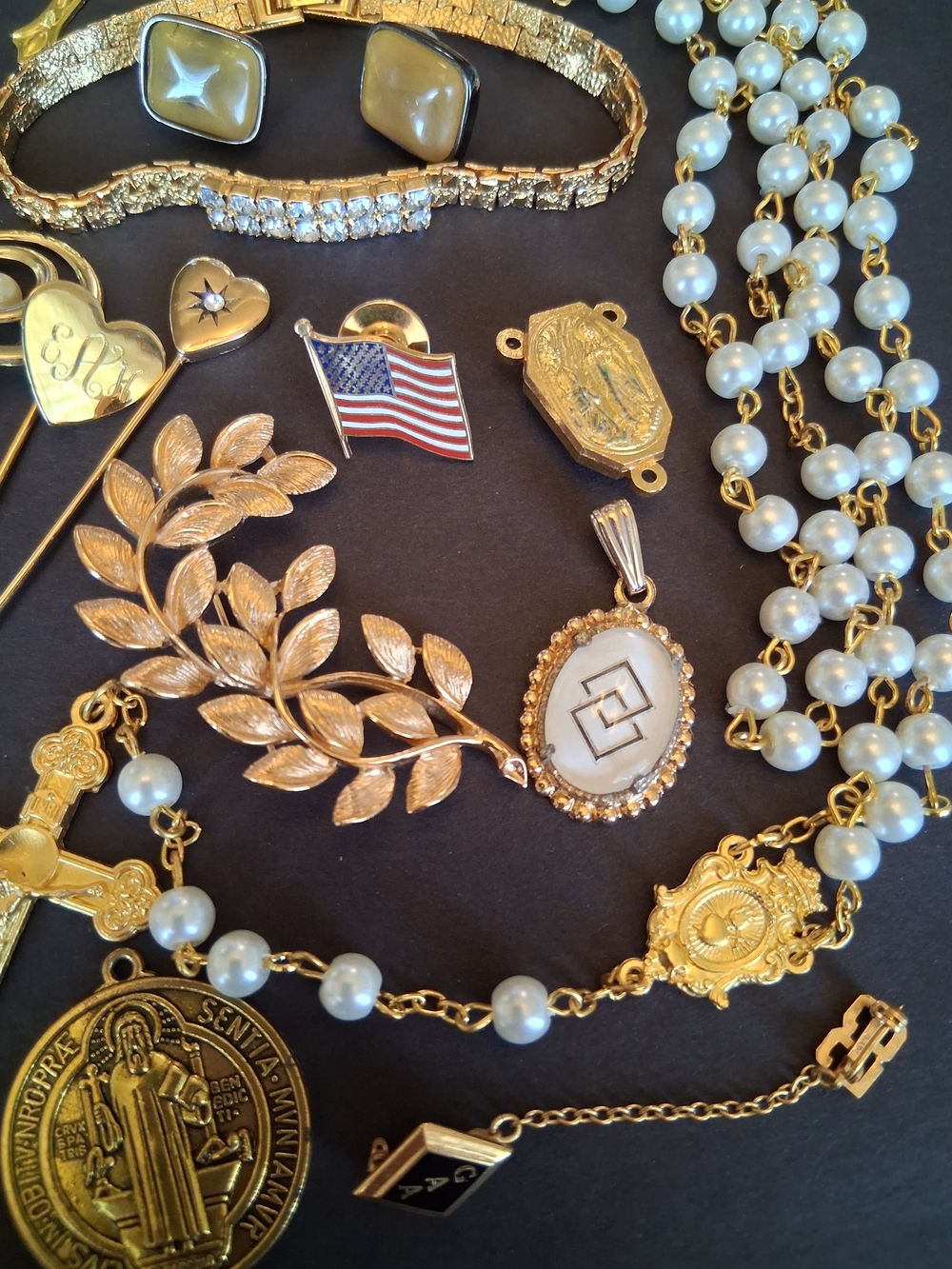 Gold-Tone Wearable Jewelry Lot